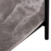ΤΡΑΠΕΖΙ ΣΑΛΟΝΙΟΥ ΟΒΑΛ KITTY HM18040 ΓΥΑΛΙ ΦΙΜΕ TOP-GREY MARBLE ΜΕΛΑΜΙΝΗ 110x50x43Υεκ
