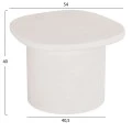ΤΡΑΠΕΖΙ ΣΑΛΟΝΙΟΥ ΟΒΑΛ ΣΕΙΡΑ SANTORINI HM18054 MDF ΣΕ ΥΠΟΛΕΥΚΟ ΧΡΩΜΑ 54x54,5x40Υεκ
