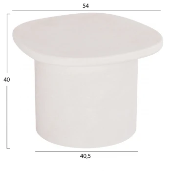 ΤΡΑΠΕΖΙ ΣΑΛΟΝΙΟΥ ΟΒΑΛ ΣΕΙΡΑ SANTORINI HM18054 MDF ΣΕ ΥΠΟΛΕΥΚΟ ΧΡΩΜΑ 54x54,5x40Υεκ