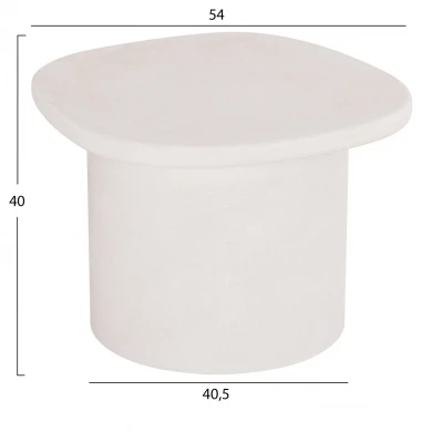 ΤΡΑΠΕΖΙ ΣΑΛΟΝΙΟΥ ΟΒΑΛ ΣΕΙΡΑ SANTORINI HM18054 MDF ΣΕ ΥΠΟΛΕΥΚΟ ΧΡΩΜΑ 54x54,5x40Υεκ