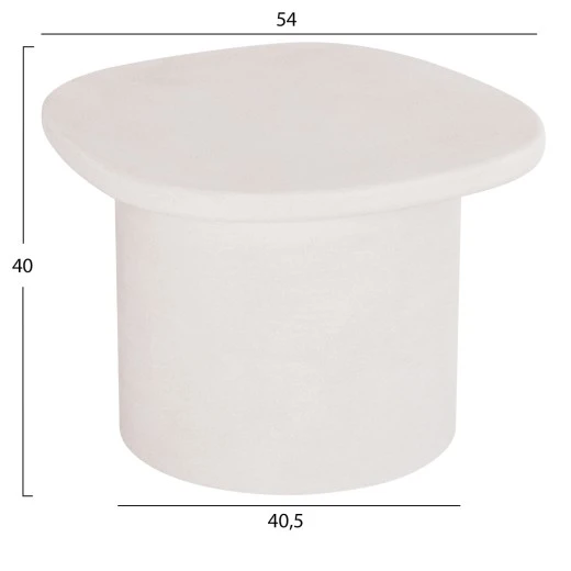 ΤΡΑΠΕΖΙ ΣΑΛΟΝΙΟΥ ΟΒΑΛ ΣΕΙΡΑ SANTORINI HM18054 MDF ΣΕ ΥΠΟΛΕΥΚΟ ΧΡΩΜΑ 54x54,5x40Υεκ