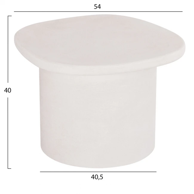 ΤΡΑΠΕΖΙ ΣΑΛΟΝΙΟΥ ΟΒΑΛ ΣΕΙΡΑ SANTORINI HM18054 MDF ΣΕ ΥΠΟΛΕΥΚΟ ΧΡΩΜΑ 54x54,5x40Υεκ