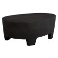 ΤΡΑΠΕΖΙ ΣΑΛΟΝΙΟΥ ΟΒΑΛ ΣΕΙΡΑ SANTORINI HM18066 MDF ΣΕ ΜΑΥΡΟ ΧΡΩΜΑ 100x60x33Υεκ.