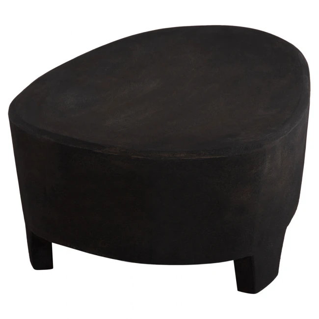 ΤΡΑΠΕΖΙ ΣΑΛΟΝΙΟΥ ΟΒΑΛ ΣΕΙΡΑ SANTORINI HM18066 MDF ΣΕ ΜΑΥΡΟ ΧΡΩΜΑ 100x60x33Υεκ.