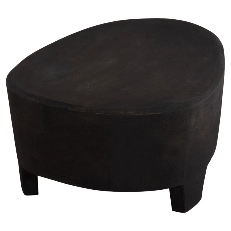ΤΡΑΠΕΖΙ ΣΑΛΟΝΙΟΥ ΟΒΑΛ ΣΕΙΡΑ SANTORINI HM18066 MDF ΣΕ ΜΑΥΡΟ ΧΡΩΜΑ 100x60x33Υεκ.