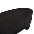 ΤΡΑΠΕΖΙ ΣΑΛΟΝΙΟΥ ΟΒΑΛ ΣΕΙΡΑ SANTORINI HM18066 MDF ΣΕ ΜΑΥΡΟ ΧΡΩΜΑ 100x60x33Υεκ.
