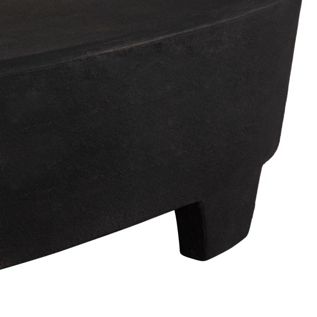 ΤΡΑΠΕΖΙ ΣΑΛΟΝΙΟΥ ΟΒΑΛ ΣΕΙΡΑ SANTORINI HM18066 MDF ΣΕ ΜΑΥΡΟ ΧΡΩΜΑ 100x60x33Υεκ.