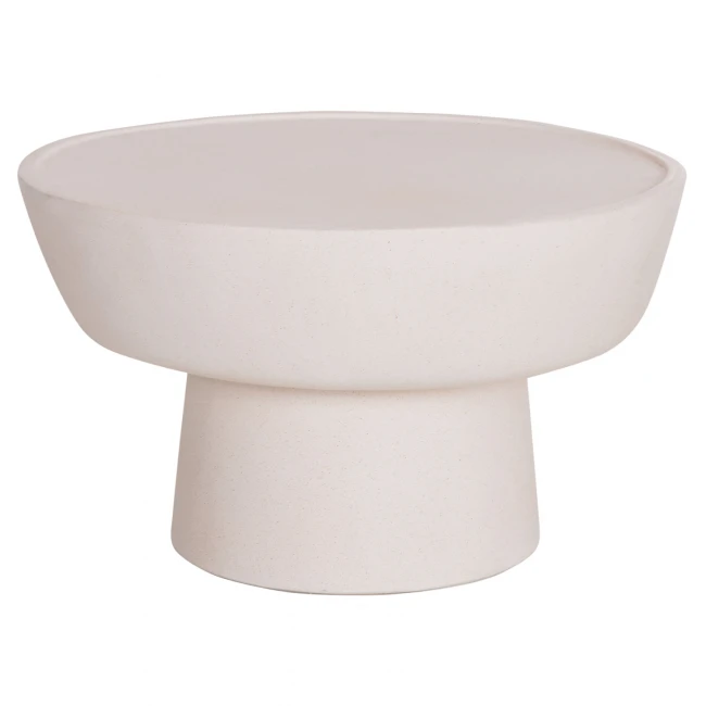 ΤΡΑΠΕΖΙ ΣΑΛΟΝΙΟΥ PIRSON HM18155.02 FIBER CEMENT ΣΕ ΛΕΥΚΟ--Φ60x36Υεκ.