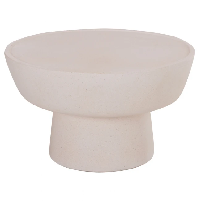 ΤΡΑΠΕΖΙ ΣΑΛΟΝΙΟΥ PIRSON HM18155.02 FIBER CEMENT ΣΕ ΛΕΥΚΟ--Φ60x36Υεκ.