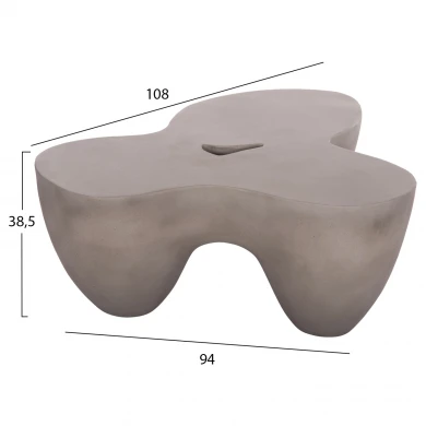 ΤΡΑΠΕΖΙ ΣΑΛΟΝΙΟΥ SALLEN HM18161.03 FIBER CEMENT ΣΕ ΓΚΡΙ--108x94x38,5Υεκ.