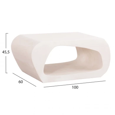 ΤΡΑΠΕΖΙ ΣΑΛΟΝΙΟΥ ΣΕΙΡΑ SANTORINI HM18071 MDF ΣΕ ΥΠΟΛΕΥΚΟ ΧΡΩΜΑ 100x60x45Υεκ.