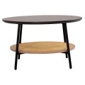 ΤΡΑΠΕΖΙ ΣΑΛΟΝΙΟΥ SEWELL HM18033 MDF ΣΕ ZEBRANO-ΜΕΤΑΛΛΙΚΑ ΠΟΔΙΑ-WICKER Φ80x46,5Υεκ.