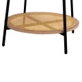 ΤΡΑΠΕΖΙ ΣΑΛΟΝΙΟΥ SEWELL HM18033 MDF ΣΕ ZEBRANO-ΜΕΤΑΛΛΙΚΑ ΠΟΔΙΑ-WICKER Φ80x46,5Υεκ.
