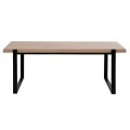 ΤΡΑΠΕΖΙ ΣΑΛΟΝΙΟΥ HM9585.03 MDF SONOMA-ΜΑΥΡΗ ΜΕΤΑΛΛΙΚΗ ΒΑΣΗ 120x60X46Yεκ.