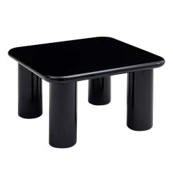 ΤΡΑΠΕΖΙ ΣΑΛΟΝΙΟΥ SOLNA HM18453.02 MDF ΣΕ GLOSSY ΜΑΥΡΟ 80x80x45Υεκ