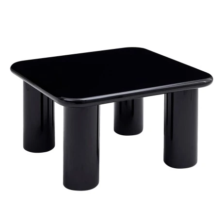 ΤΡΑΠΕΖΙ ΣΑΛΟΝΙΟΥ SOLNA HM18453.02 MDF ΣΕ GLOSSY ΜΑΥΡΟ 80x80x45Υεκ