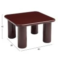 ΤΡΑΠΕΖΙ ΣΑΛΟΝΙΟΥ SOLNA HM18453.06 MDF ΣΕ GLOSSY ΚΟΚΚΙΝΟ 80x80x45Υεκ