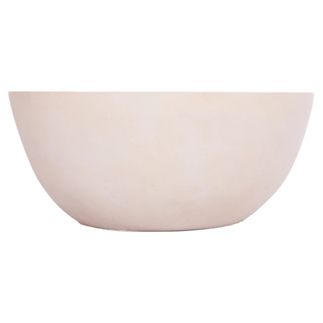 ΤΡΑΠΕΖΙ ΣΑΛΟΝΙΟΥ ΣΤΡΟΓΓΥΛΟ ALLAN HM18162.02 FIBER CEMENT ΣΕ ΑΝΟΙΧΤΟ ΜΠΕΖ--Φ92x49Υεκ.