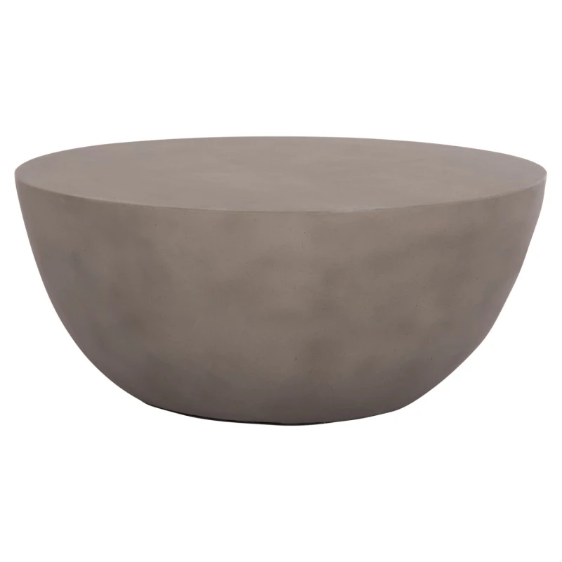 ΤΡΑΠΕΖΙ ΣΑΛΟΝΙΟΥ ΣΤΡΟΓΓΥΛΟ ALLAN HM18162.03 FIBER CEMENT ΣΕ ΓΚΡΙ--Φ92x49Υεκ.