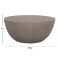 ΤΡΑΠΕΖΙ ΣΑΛΟΝΙΟΥ ΣΤΡΟΓΓΥΛΟ ALLAN HM18162.03 FIBER CEMENT ΣΕ ΓΚΡΙ--Φ92x49Υεκ.