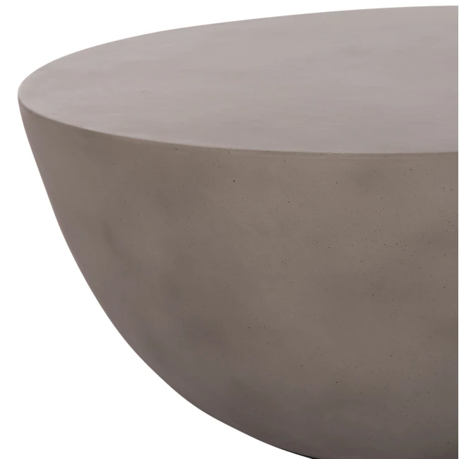 ΤΡΑΠΕΖΙ ΣΑΛΟΝΙΟΥ ΣΤΡΟΓΓΥΛΟ ALLAN HM18162.03 FIBER CEMENT ΣΕ ΓΚΡΙ--Φ92x49Υεκ.