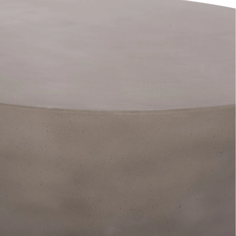 ΤΡΑΠΕΖΙ ΣΑΛΟΝΙΟΥ ΣΤΡΟΓΓΥΛΟ ALLAN HM18162.03 FIBER CEMENT ΣΕ ΓΚΡΙ--Φ92x49Υεκ.