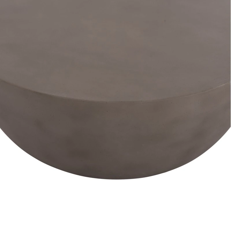 ΤΡΑΠΕΖΙ ΣΑΛΟΝΙΟΥ ΣΤΡΟΓΓΥΛΟ ALLAN HM18162.03 FIBER CEMENT ΣΕ ΓΚΡΙ--Φ92x49Υεκ.