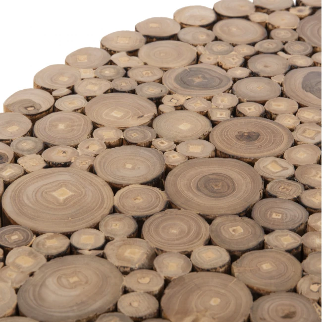 ΤΡΑΠΕΖΙ ΣΑΛΟΝΙΟΥ ΣΤΡΟΓΓΥΛΟ COOTER HM9864 ΚΛΑΔΙΑ TEAK-ΦΥΣΙΚΟ Φ60,5x46Υεκ.