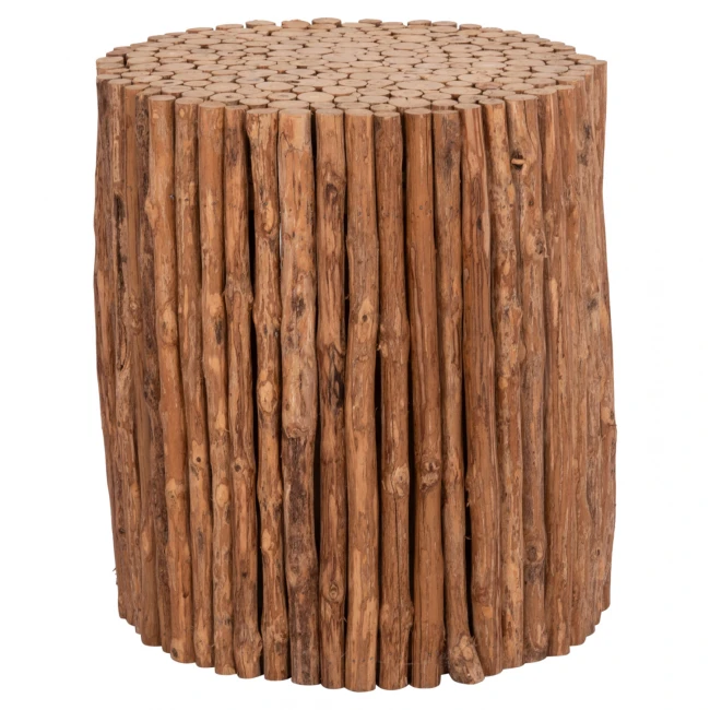 ΤΡΑΠΕΖΙ ΣΑΛΟΝΙΟΥ ΣΤΡΟΓΓΥΛΟ DRIFTER HM4443 DRIFTWOOD ΣΕ ΦΥΣΙΚΟ ΧΡΩΜΑ Φ36x40Υεκ