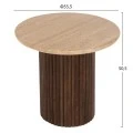 ΤΡΑΠΕΖΙ ΣΑΛΟΝΙΟΥ ΣΤΡΟΓΓΥΛΟ GLADYS HM9714 ΜΑΣΙΦ MANGO-ΤΡΑΒΕΡΤΙΝΑ Φ55x50Υεκ.
