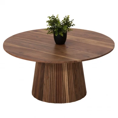 ΤΡΑΠΕΖΙ ΣΑΛΟΝΙΟΥ ΣΤΡΟΓΓΥΛΟ GROOT HM9697 ΜΑΣΙΦ ΑΚΑΚΙΑ ΦΥΣΙΚΟ ΧΡΩΜΑ Φ80x48Υεκ.