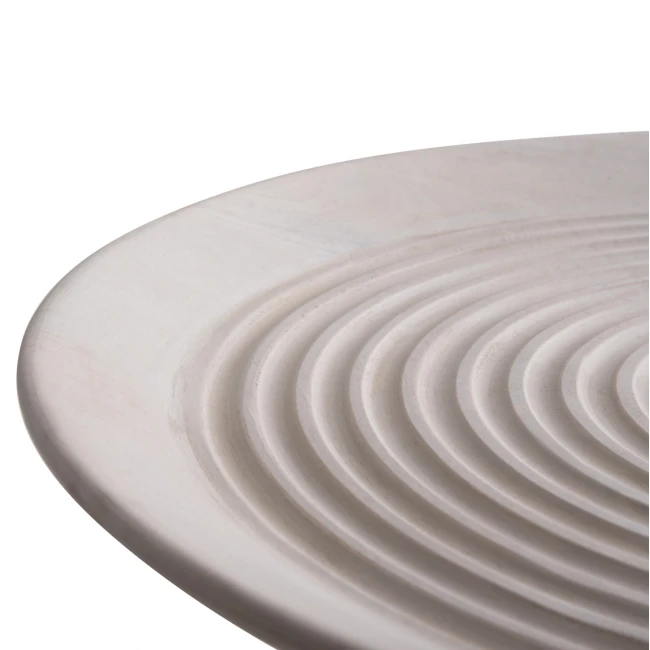 ΤΡΑΠΕΖΙ ΣΑΛΟΝΙΟΥ ΣΤΡΟΓΓΥΛΟ ROSS HM9709 ΜΑΣΙΦ ΞΥΛΟ MANGO-ΛΕΥΚΟ Φ60x45Υεκ.