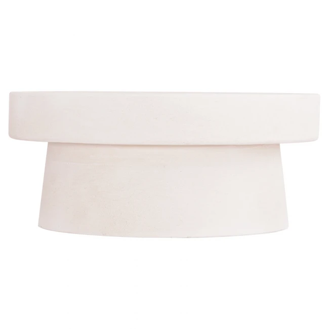 ΤΡΑΠΕΖΙ ΣΑΛΟΝΙΟΥ ΣΤΡΟΓΓΥΛΟ ΣΕΙΡΑ SANTORINI HM18050 MDF ΣΕ ΥΠΟΛΕΥΚΟ ΧΡΩΜΑ Φ80x35Υεκ.