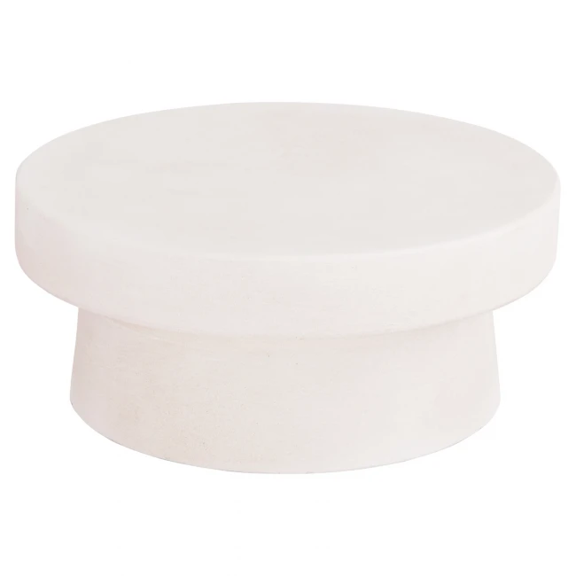 ΤΡΑΠΕΖΙ ΣΑΛΟΝΙΟΥ ΣΤΡΟΓΓΥΛΟ ΣΕΙΡΑ SANTORINI HM18050 MDF ΣΕ ΥΠΟΛΕΥΚΟ ΧΡΩΜΑ Φ80x35Υεκ.