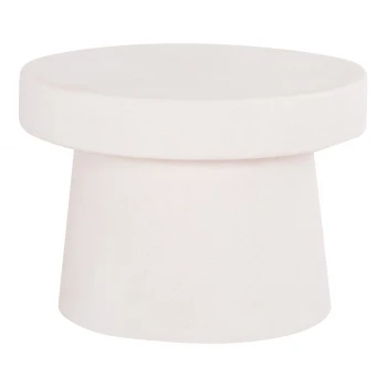 ΤΡΑΠΕΖΙ ΣΑΛΟΝΙΟΥ ΣΤΡΟΓΓΥΛΟ ΣΕΙΡΑ SANTORINI HM18051 MDF ΣΕ ΥΠΟΛΕΥΚΟ ΧΡΩΜΑ Φ60x42,5Υεκ.