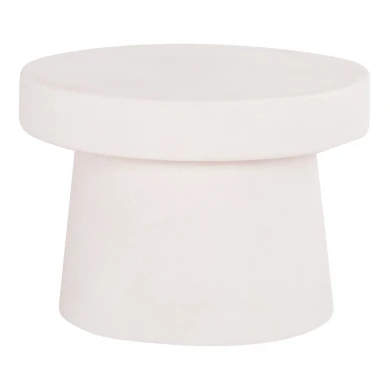 ΤΡΑΠΕΖΙ ΣΑΛΟΝΙΟΥ ΣΤΡΟΓΓΥΛΟ ΣΕΙΡΑ SANTORINI HM18051 MDF ΣΕ ΥΠΟΛΕΥΚΟ ΧΡΩΜΑ Φ60x42,5Υεκ.