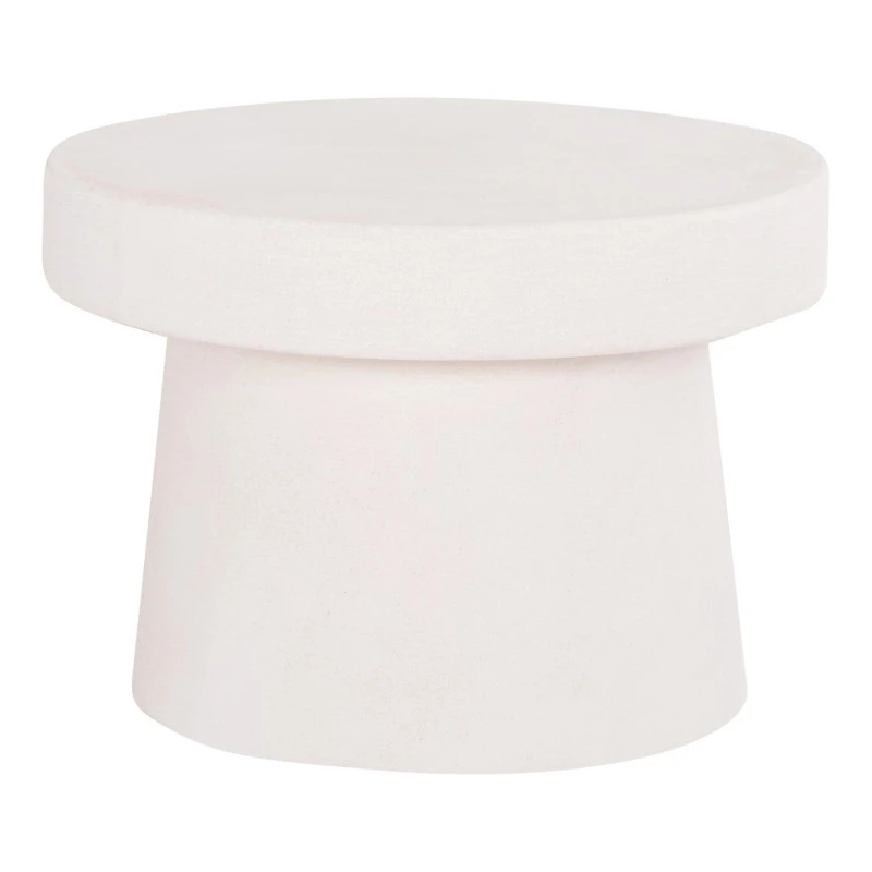 ΤΡΑΠΕΖΙ ΣΑΛΟΝΙΟΥ ΣΤΡΟΓΓΥΛΟ ΣΕΙΡΑ SANTORINI HM18051 MDF ΣΕ ΥΠΟΛΕΥΚΟ ΧΡΩΜΑ Φ60x42,5Υεκ.