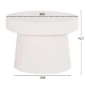 ΤΡΑΠΕΖΙ ΣΑΛΟΝΙΟΥ ΣΤΡΟΓΓΥΛΟ ΣΕΙΡΑ SANTORINI HM18051 MDF ΣΕ ΥΠΟΛΕΥΚΟ ΧΡΩΜΑ Φ60x42,5Υεκ.