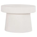 ΤΡΑΠΕΖΙ ΣΑΛΟΝΙΟΥ ΣΤΡΟΓΓΥΛΟ ΣΕΙΡΑ SANTORINI HM18051 MDF ΣΕ ΥΠΟΛΕΥΚΟ ΧΡΩΜΑ Φ60x42,5Υεκ.