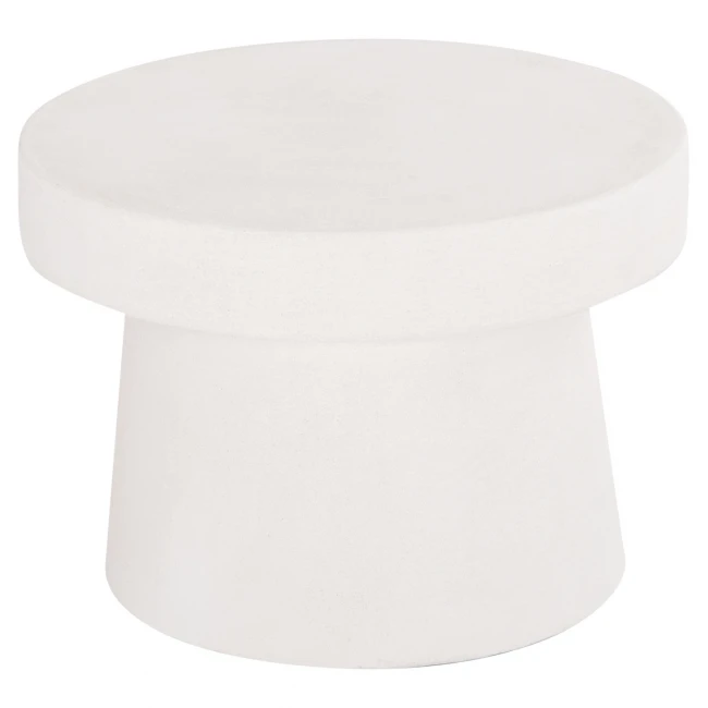 ΤΡΑΠΕΖΙ ΣΑΛΟΝΙΟΥ ΣΤΡΟΓΓΥΛΟ ΣΕΙΡΑ SANTORINI HM18051 MDF ΣΕ ΥΠΟΛΕΥΚΟ ΧΡΩΜΑ Φ60x42,5Υεκ.