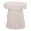 ΤΡΑΠΕΖΙ ΣΑΛΟΝΙΟΥ ΣΤΡΟΓΓΥΛΟ ΣΕΙΡΑ SANTORINI HM18052 MDF ΣΕ ΥΠΟΛΕΥΚΟ ΧΡΩΜΑ Φ48x49Υεκ.