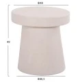 ΤΡΑΠΕΖΙ ΣΑΛΟΝΙΟΥ ΣΤΡΟΓΓΥΛΟ ΣΕΙΡΑ SANTORINI HM18052 MDF ΣΕ ΥΠΟΛΕΥΚΟ ΧΡΩΜΑ Φ48x49Υεκ.