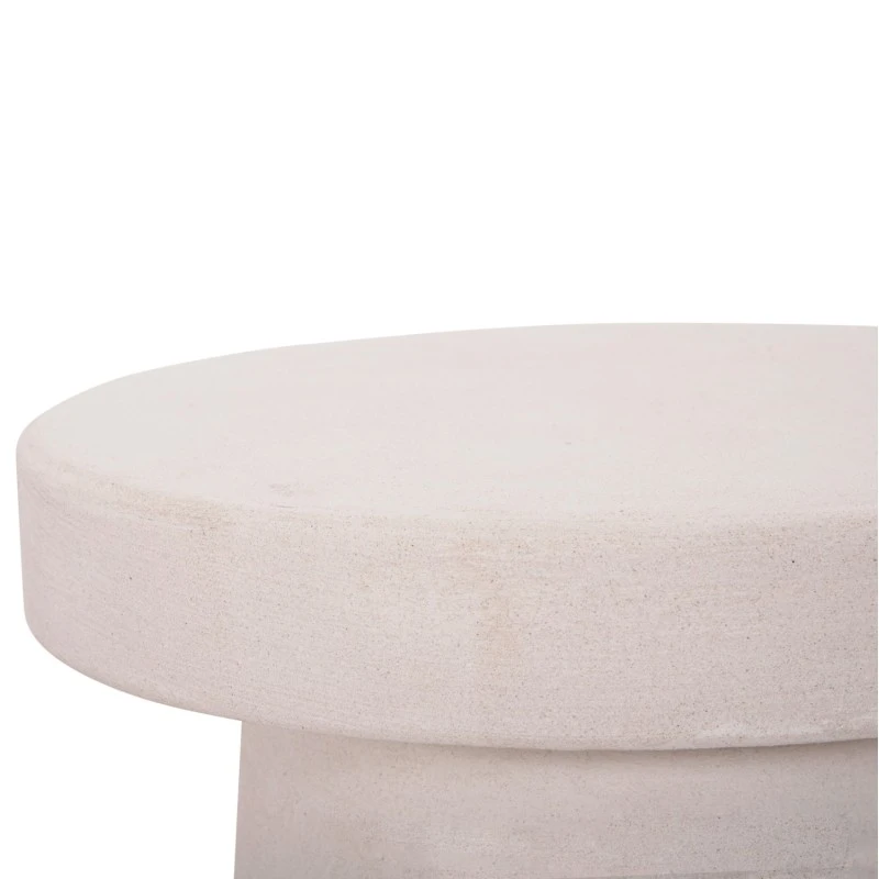 ΤΡΑΠΕΖΙ ΣΑΛΟΝΙΟΥ ΣΤΡΟΓΓΥΛΟ ΣΕΙΡΑ SANTORINI HM18052 MDF ΣΕ ΥΠΟΛΕΥΚΟ ΧΡΩΜΑ Φ48x49Υεκ.