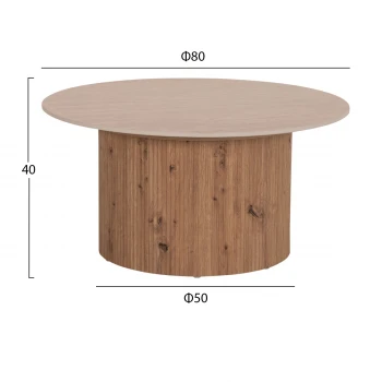 ΤΡΑΠΕΖΙ ΣΑΛΟΝΙΟΥ TWIL HM18325 ΚΕΡΑΜΙΚΟ TOP ΟΨΗ ΤΡΑΒΕΡΤΙΝΑΣ-MDF ΒΑΣΗ Φ80x40Υεκ