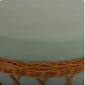 ΤΡΑΠΕΖΙ ΣΑΛΟΝΙΟΥ VILHENA HM18165 FIBER CEMENT ΠΡΑΣΙΝΟ-RATTAN ΦΥΣΙΚΟ Φ56x47Υεκ.