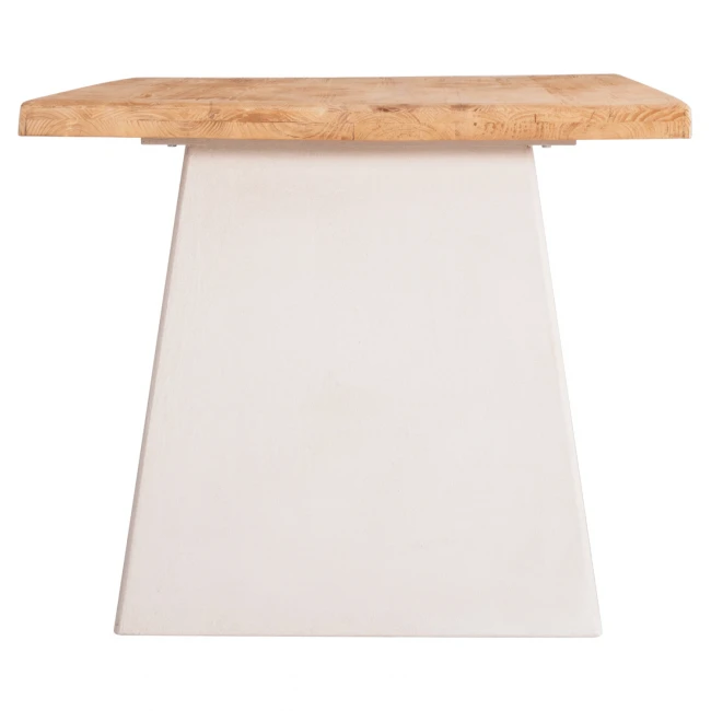 ΤΡΑΠΕΖΙ ΣΕΙΡΑ SANTORINI HM18042 ΤΟΠ ΞΥΛΟ ΕΛΑΤΟΥ-ΠΟΔΙΑ MDF ΥΠΟΛΕΥΚΑ 179x90x75Υεκ.