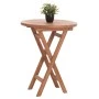 ΤΡΑΠΕΖΙ ΣΚΗΝΟΘΕΤΗ ΣΤΡΟΓΓΥΛΟ ERIS HM18119 ΞΥΛΟ TEAK--ΦΥΣΙΚΟ Φ60x75Υεκ.