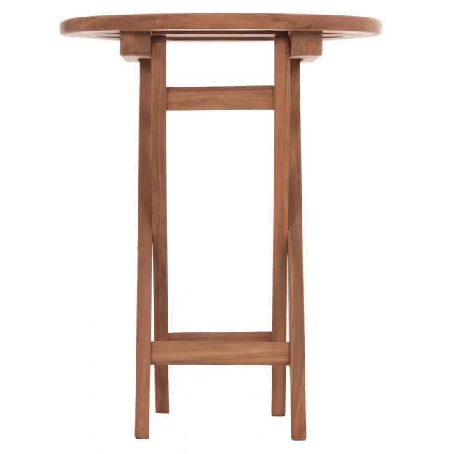 ΤΡΑΠΕΖΙ ΣΚΗΝΟΘΕΤΗ ΣΤΡΟΓΓΥΛΟ ERIS HM18119 ΞΥΛΟ TEAK--ΦΥΣΙΚΟ Φ60x75Υεκ.
