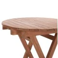 ΤΡΑΠΕΖΙ ΣΚΗΝΟΘΕΤΗ ΣΤΡΟΓΓΥΛΟ HEIDEL HM18120 ΞΥΛΟ TEAK--ΦΥΣΙΚΟ Φ60x75Υεκ.