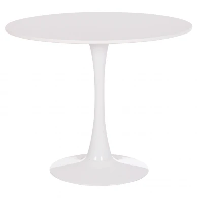 ΤΡΑΠΕΖΙ ΣΤΡΟΓΓΥΛΟ BROLIN HM18141.01 MDF TOP-ΒΑΣΗ ΜΕΤΑΛΛΙΚΗ--ΛΕΥΚΟ Φ90x73Υεκ